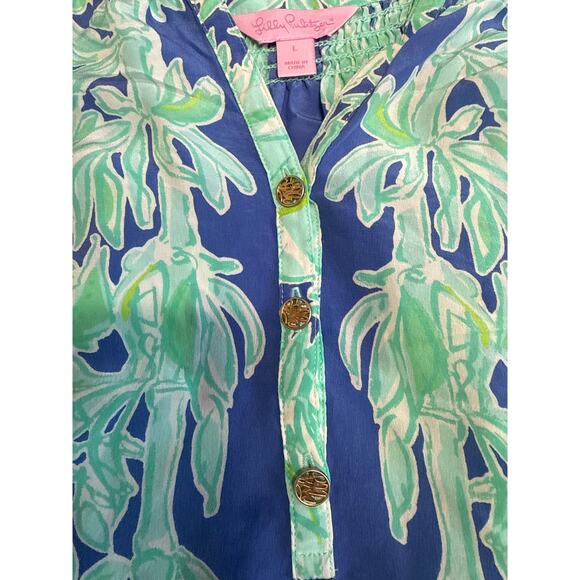 Lilly Pulitzer Bailey Koala of the Wild 100% Silk Tank Top Size Large - Picture 7 of 9